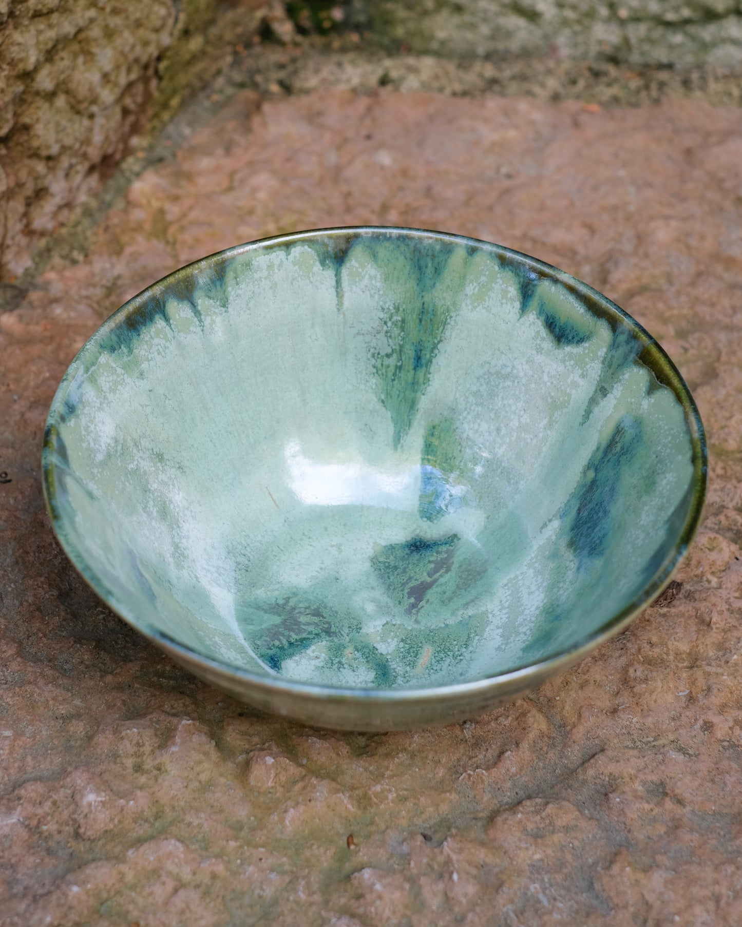 Ramen/pastaskål, grönmelerad