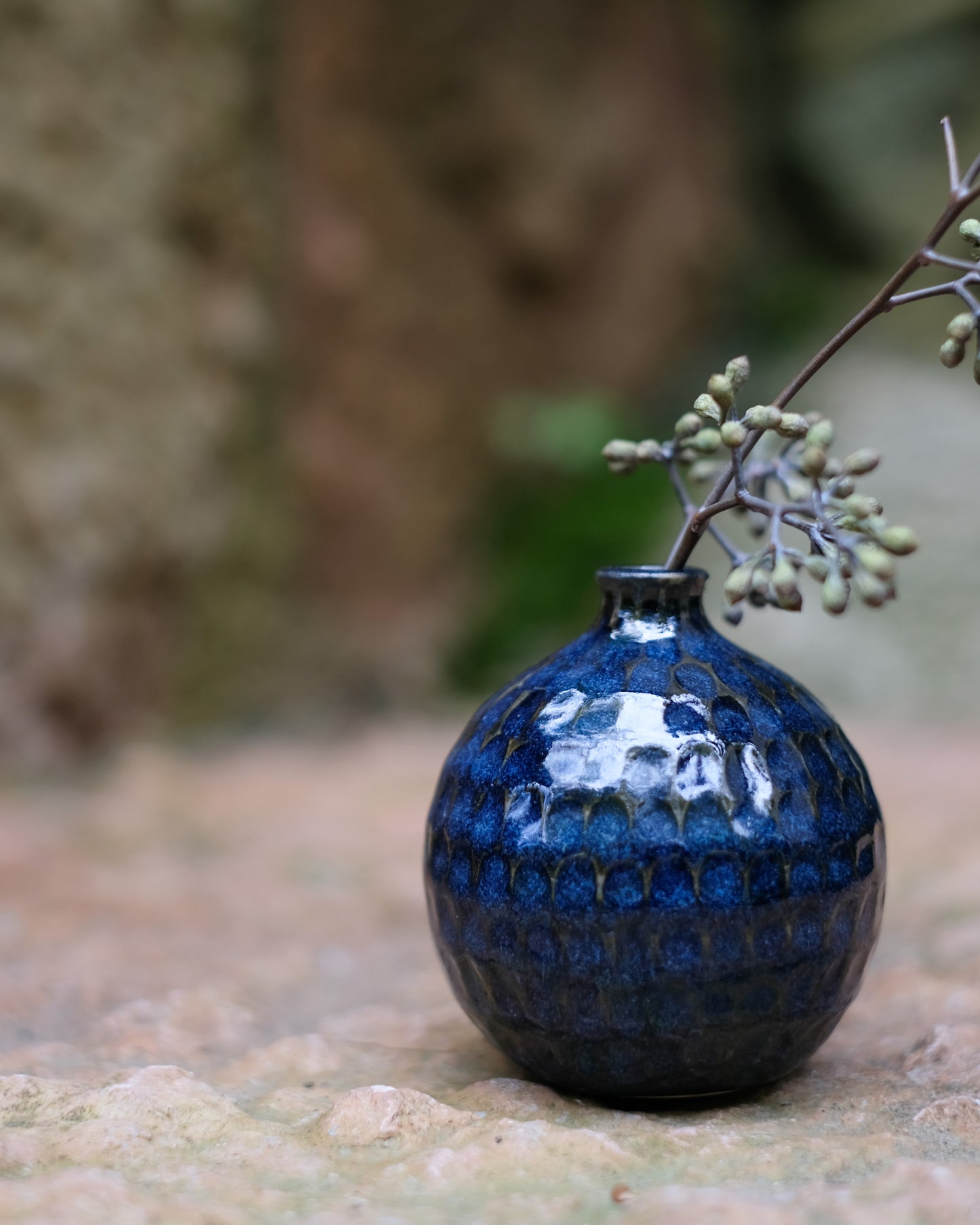 Karvad sticklingsvas blåmelerad