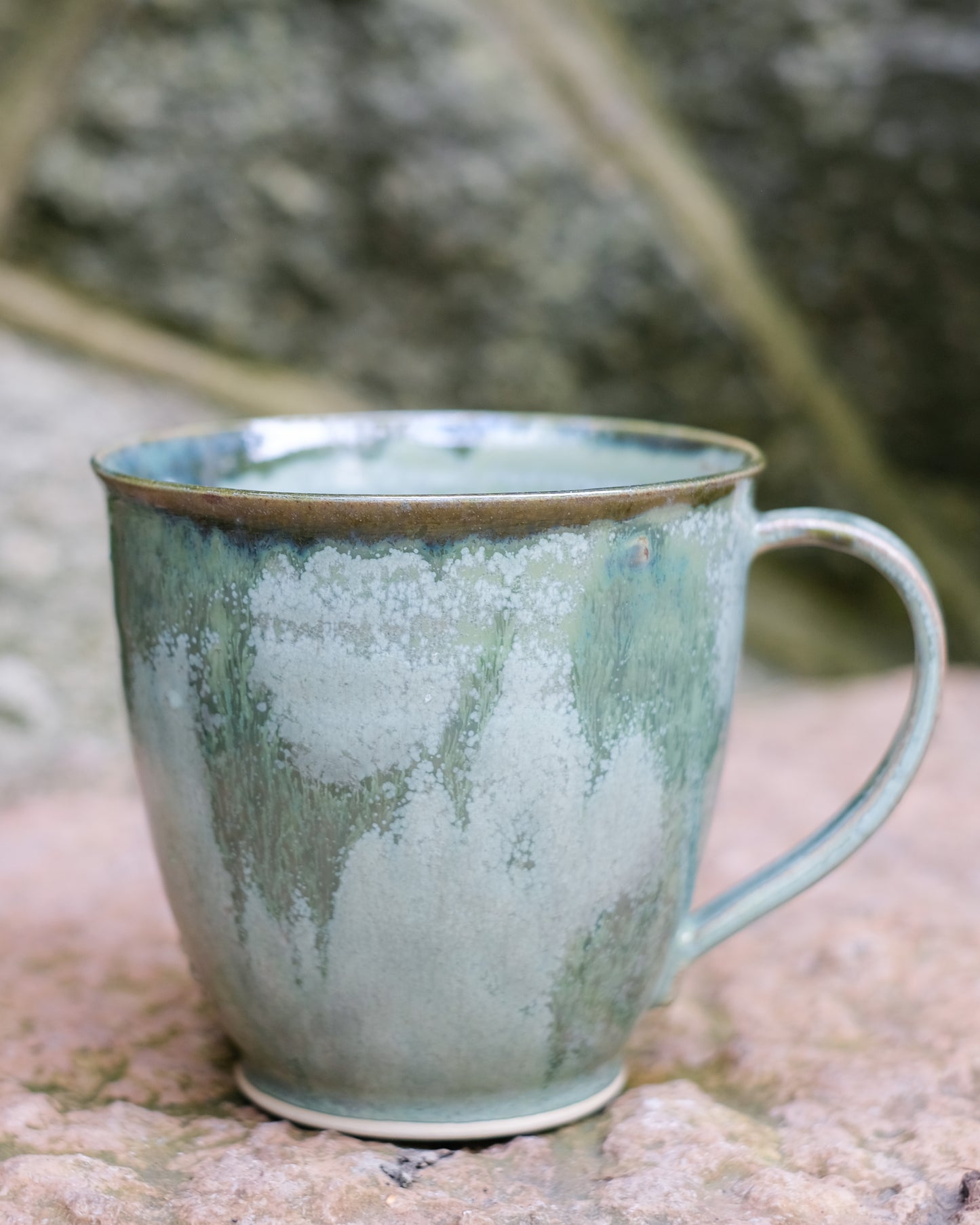 Drejad tekopp 7 dl, grönmelerad