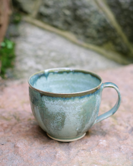 Drejad tekopp 7 dl, grönmelerad