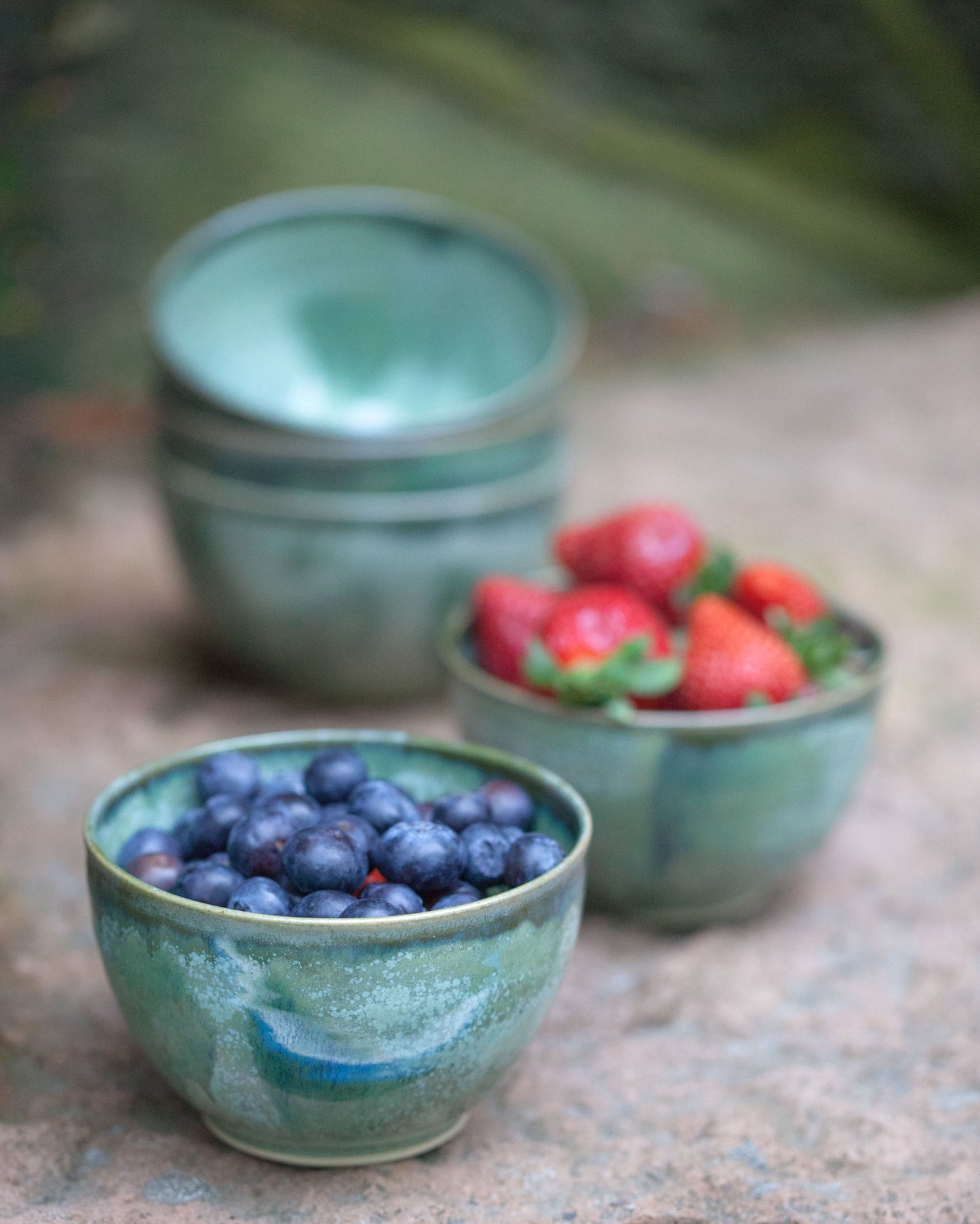 Liten skål, grönmelerad