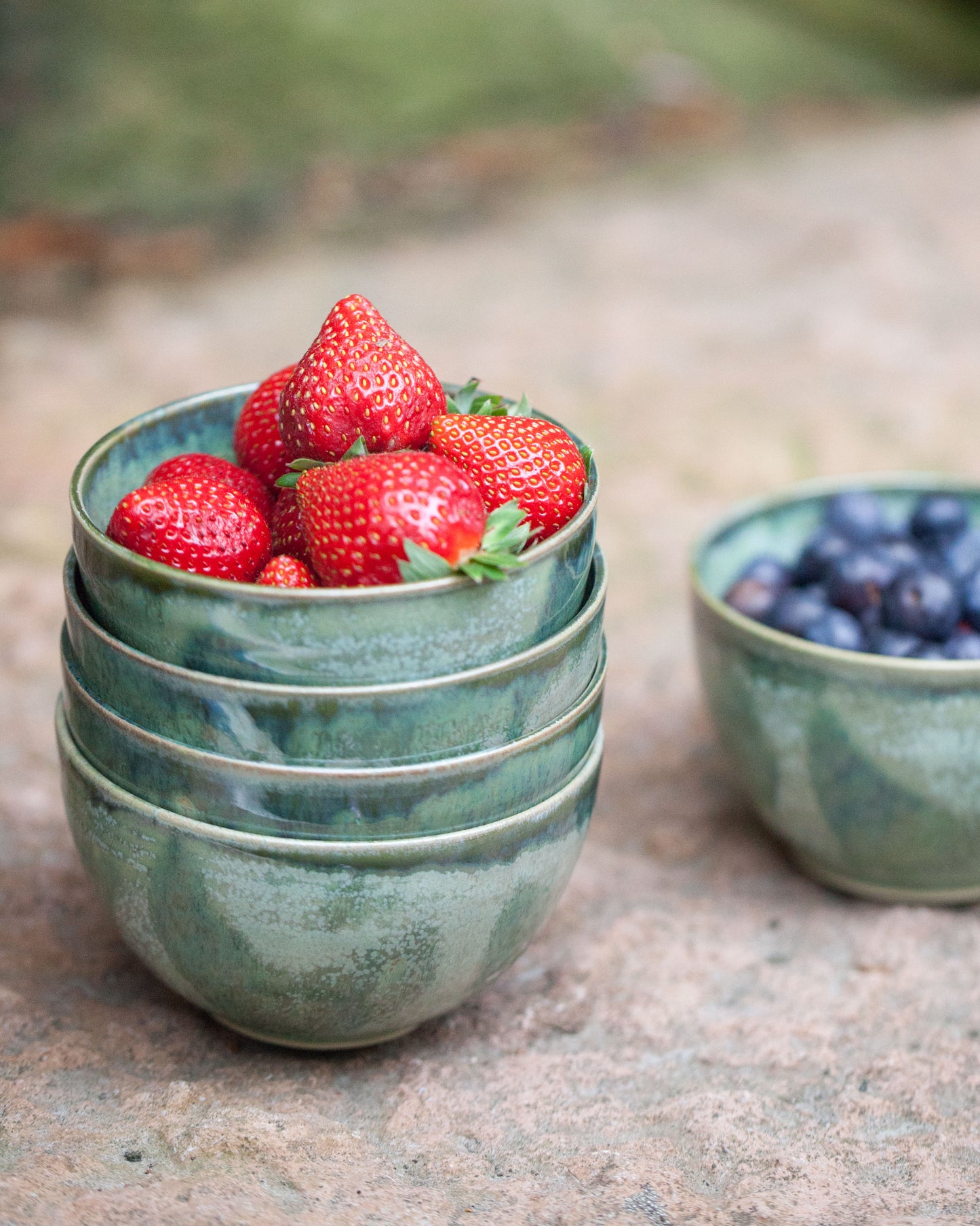 Liten skål, grönmelerad